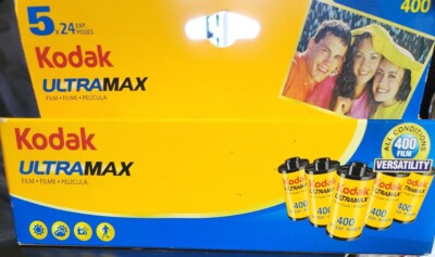 5 Rolls Kodak UltraMax 400 Film 24 Exp.-plus Bonus Japan Max  SEALED Old Stock