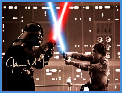 JAMES EARL JONES FACSIMILE SIGNATURE DARTH VADER & SKYWALKER PHOTO ALL SIZES