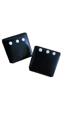 Vintage totally 80's square black enamel & White polka dot post earrings