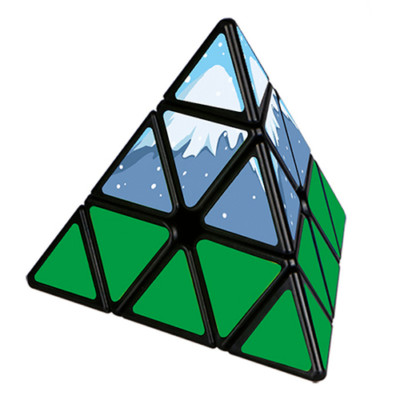 QiYi Snowberg Pyraminx Sticker Mod Twisty Puzzle Brainteaser