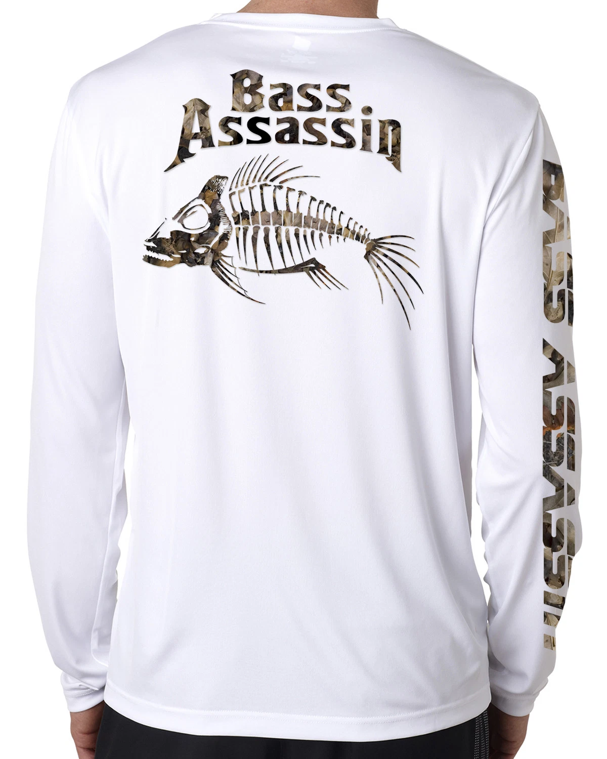 Bass fishing t shirt Microfiber long sleeve 50+ uv Dixie Land Outdoors camo