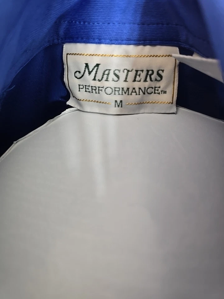 Polo de golf Masters Performance para hombre M azul amarillo manga corta  Foto 2 de 4