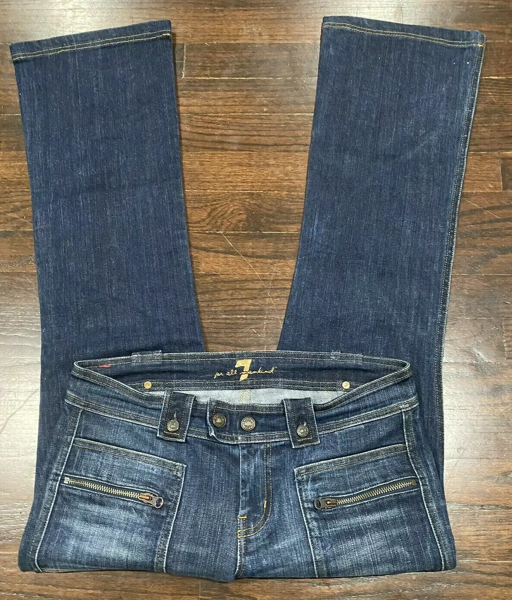 7 For All Mankind Cargo Style Bootcut Jeans Women s Size 29 Zip