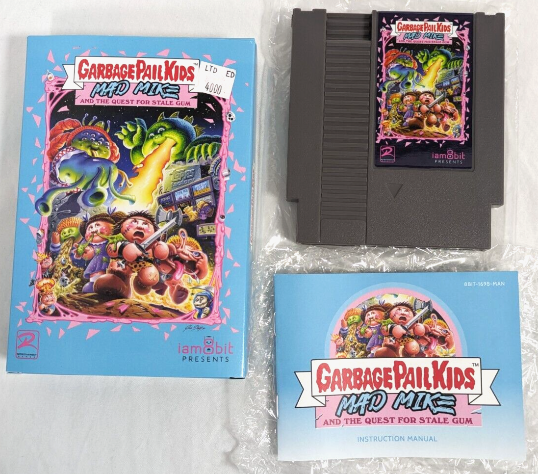 NES Garbage Pail Kids MAD MIKE Quest 4 Stale Gum iam8bit Nintendo