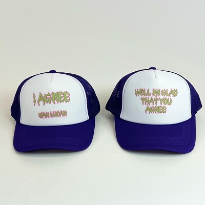 San Lucar  I Agree  +  Well I m Glad That You Agree  Matched Pair Trucker Hats