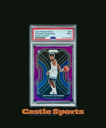 2020-21 Prizm #258 Anthony Edwards TRUE PURPLE PRIZM /99 SP ROOKIE RC TWolves