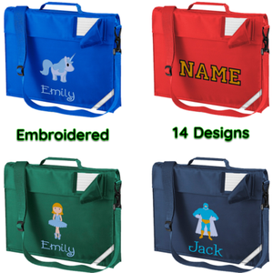 personalised book bag with strap