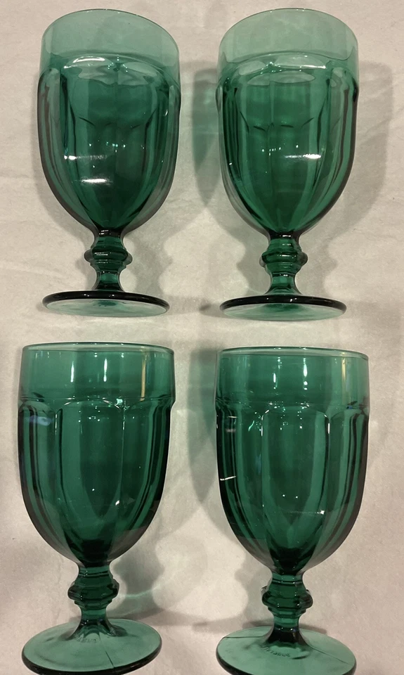 4 vasos de té helado Duratuft Libbey de enebro verde esmeralda de 7 pulgadas de alto  Foto 2 de 4