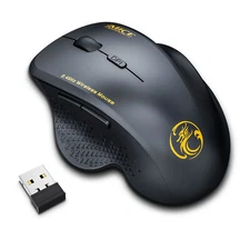 2.4GHz Wireless Optical Mouse Computer Mice 6 Buttons & USB Receiver for Laptop