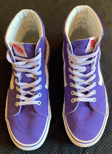 all purple high top vans