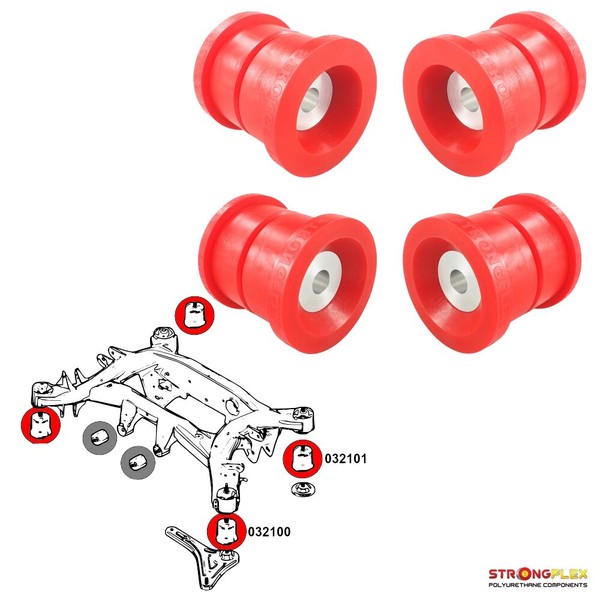 Strongflex Busches Aus Polyurethan FüR BMW X3 II F25 (10-17) Hinterachse Rot-image