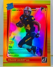 Frank Darby RC 2021 Donruss NFL Gold Holo Press Proof Rated Rookie Card #311