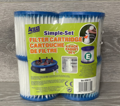 Aqua Leisure Swimming Pool Simple Set Pump Filter Cartridge E SA-3781 4 Pack