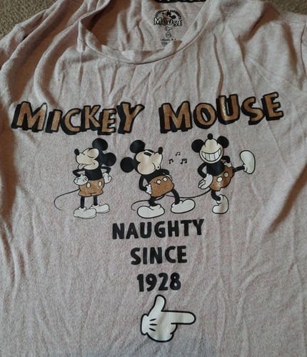 DISNEY MICKEY MOUSE LADIES/GIRLS LONG-SLEEVED T - SHIRT - SIZE 2XS / 4-6 - Picture 2 of 3