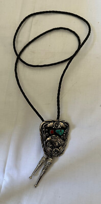 Vintage SSI Handcrafted in USA Bolo Tie with inlay, Eagle head | eBay