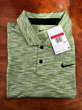 NWT NIKE Dri-Fit Tour Space Dye Polo GREEN Golf Shirt DX6091-350 Men  s L