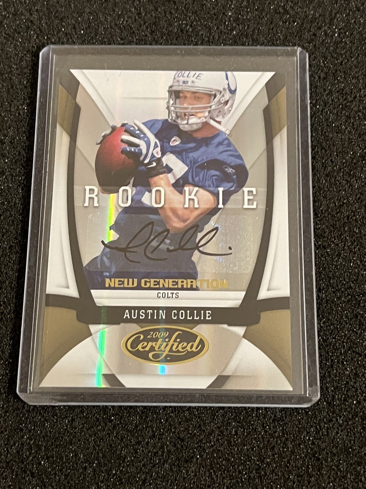 Austin Collie Donruss Certified #130 Autograph-Mirror Gold