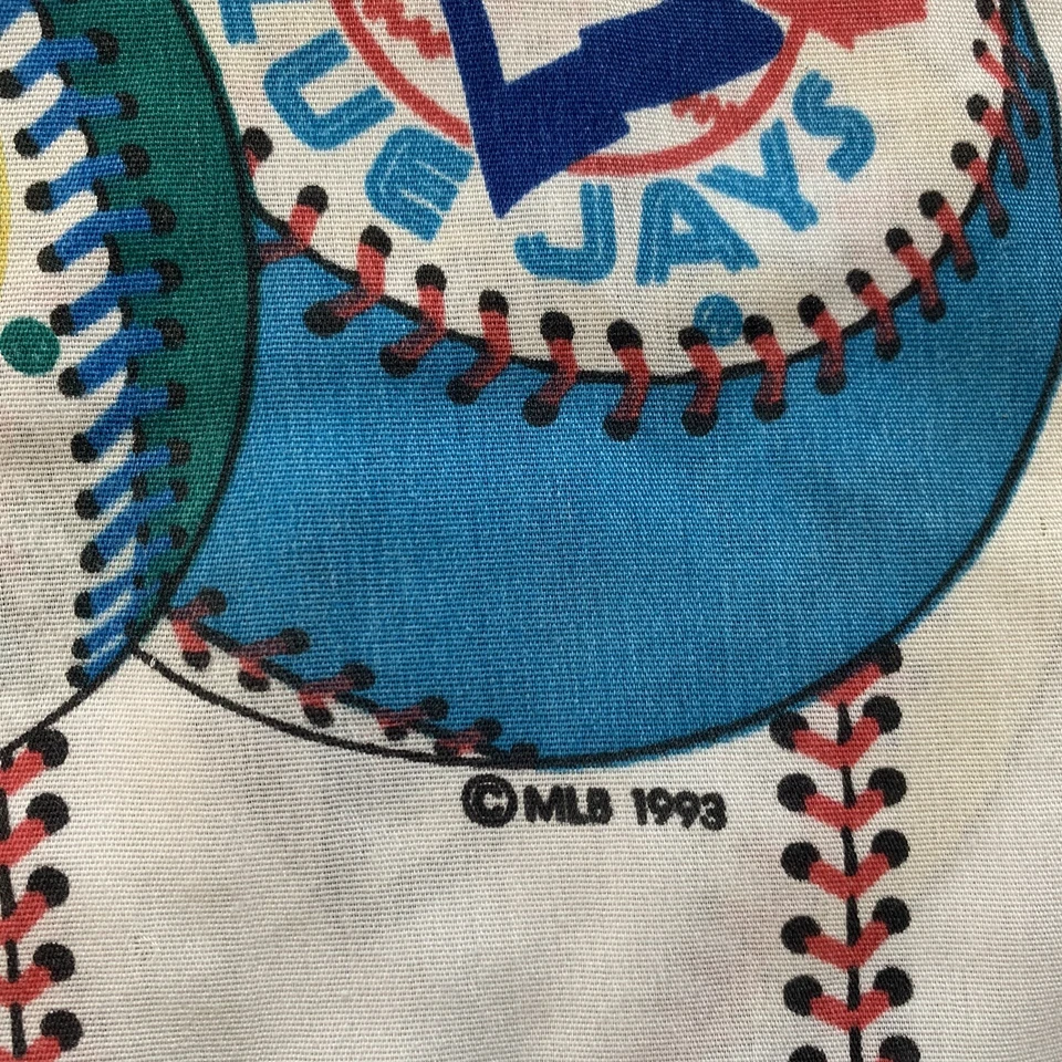 Juego de cama de béisbol de colección MLB EE. UU. sábanas edredón fundas de almohada cortinas 1993 1994 Foto 3 de 4