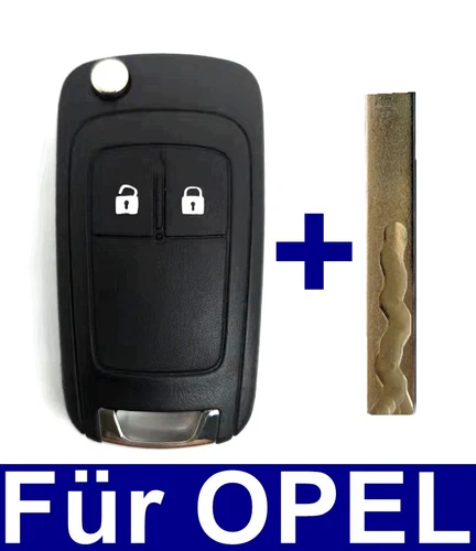 2 button replacement flip key + grinding imitation milling for Opel