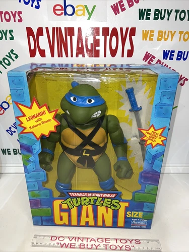 1989 VINTAGE TMNT TEENAGE MUTANT NINJA TURTLES GIANT 13” Leonardo SEALED