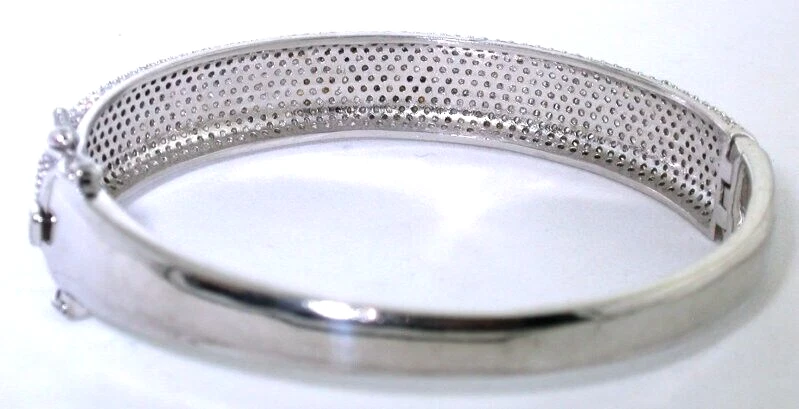 JUEGO PAVÉ CIRCONIO REDONDO 11 FILAS BISAGRAS PLATA DE LEY 925 BRAZALETE EBS9456/121424 Foto 4 de 4