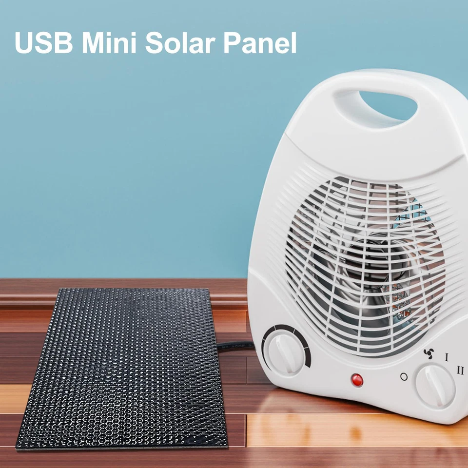 Solar Panel Powered Fan Portable Mini USB Solar Fan Cooling Ventilation Fan UK - Image 3 of 4