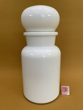 Vintage Apothecary Large Storage Jar  Bubble Lid Belgium 60's Retro Crafting