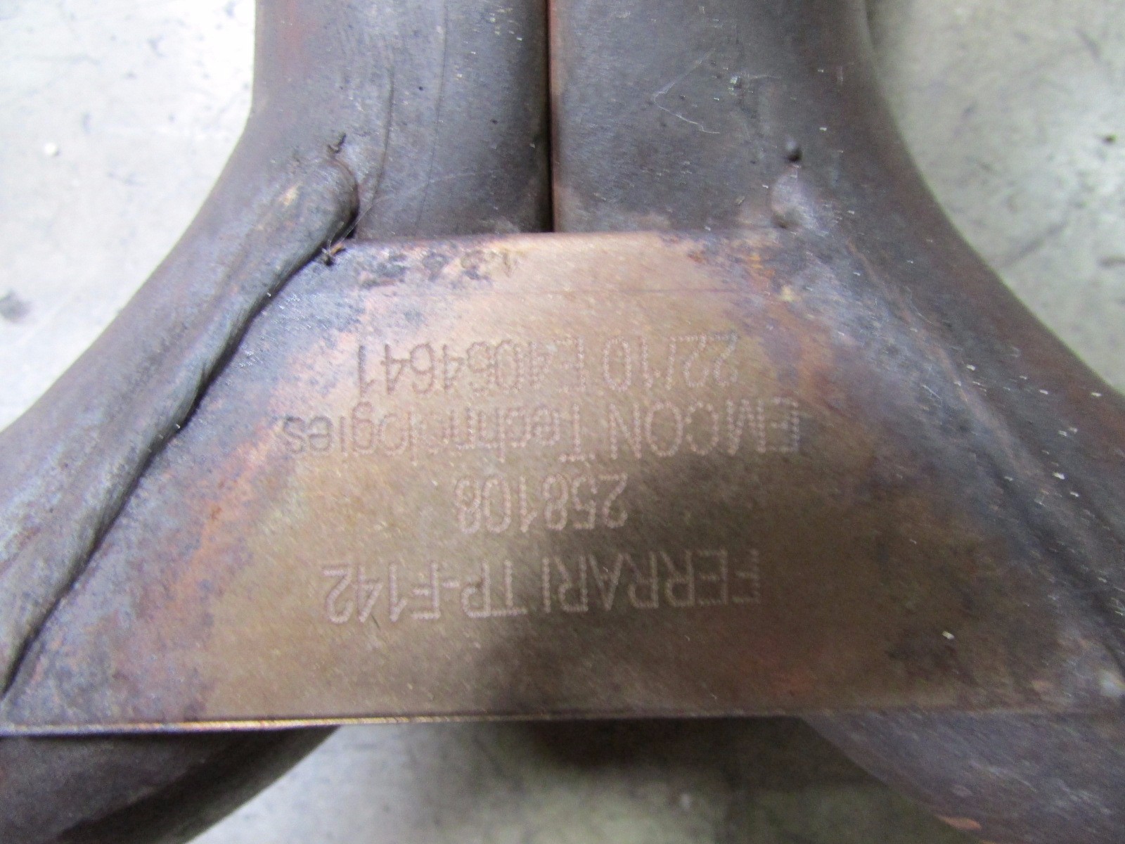 Ferrari 458 Italia, Central Exhaust Outlet Pipe, Used, P/N 258108