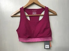 Tek Gear Sports Bra Womens Medium Support Berry Pink Athletic Cutout Back M NWT
