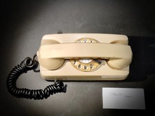 Telefono a Disco Rotella SIEMENS STARLITE SIP Bianco Panna Anni '70 vintage