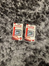 Lot of 2 Vintage 1997 Coca-Cola Polar Bears Skating Fridge Magnets No. 51568