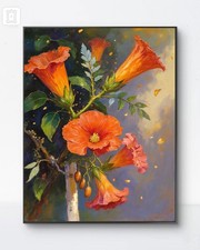 Textured Botanical Bloom Art Print High-Quality Reproduction Home Gallery 12*18
