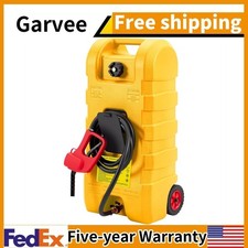 15 Gallon Fuel Caddy Portable Gas Fuel Tank Gas Can With Manual Transfer Nozzle