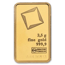 2.5 gram Gold Bar - Random Design 5545.38 per troy oz