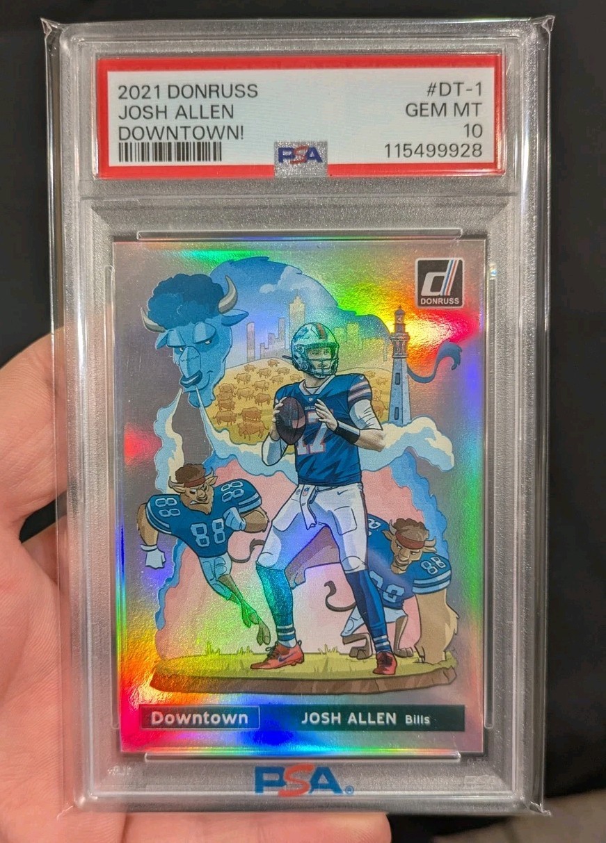 2021 Donruss Josh Allen DOWNTOWN PSA 10 GEM MINT (Just Graded) Buffalo Bills DT1