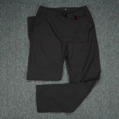 Gramicci Pants Womens Medium Black Voyager Hiking Nylon Stretch Belted Climbing