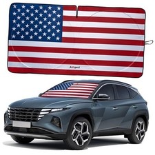 Autopect Windshield Sun Shade - American Flag Design, Large USA ORIGINAL FLAG