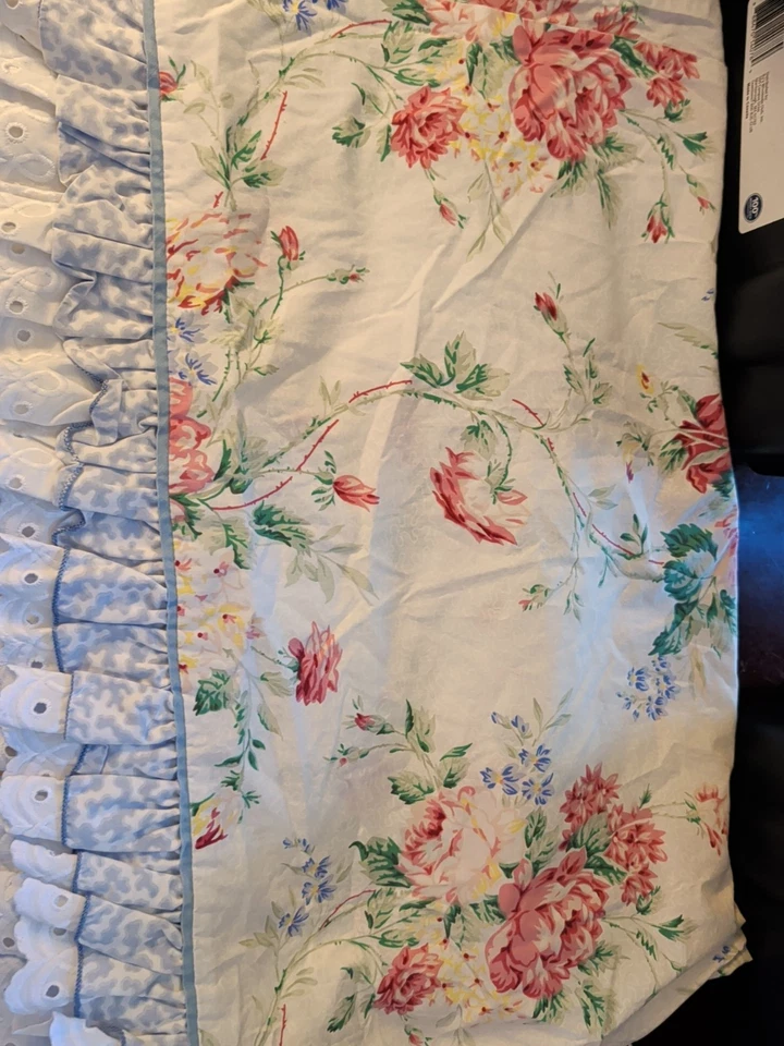 Sábana plana vintage Waverly Belle Rive tamaño Queen con volantes Foto 4 de 4