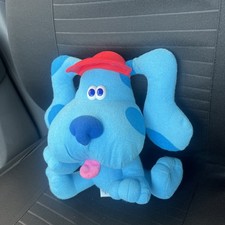 Vintage 1998 Tyco Blues Clues Stuffed Plush Dog With Red Hat Clue Keeping Blue