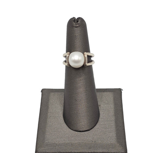 Tiffany HardWear Freshwater Pearl Ring in Sterling Silver, Size 4.5 1910020