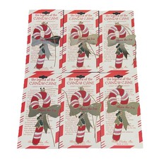 1996 Gloria Duchin Christmas Candy Cane Ornament Made In USA Lot Of 6