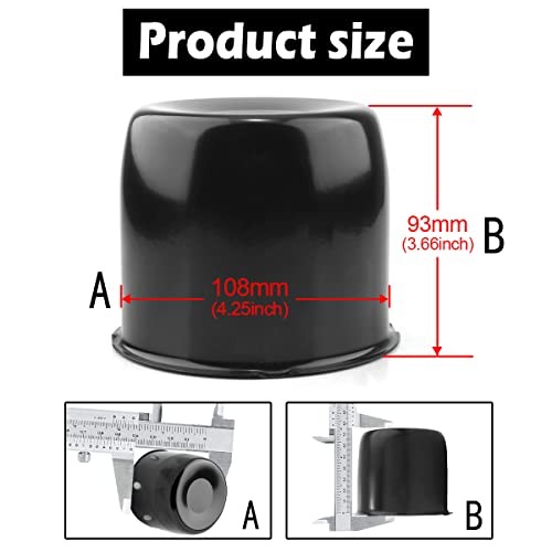 2Pcs 4.25inch Trailer Wheel Center 2Pcs 4.25" Hub 3.66" H, Black 2Pcs Black - Picture 4 of 7