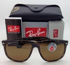 Ray-Ban Boyfriend Polished Light Havana Brown Polarized 60 mm Sunglasses RB4147