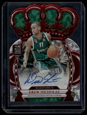 2024 Crown Royale Euroleague Basketball Drew Nicholas #CA-NDR Red Auto 18/25