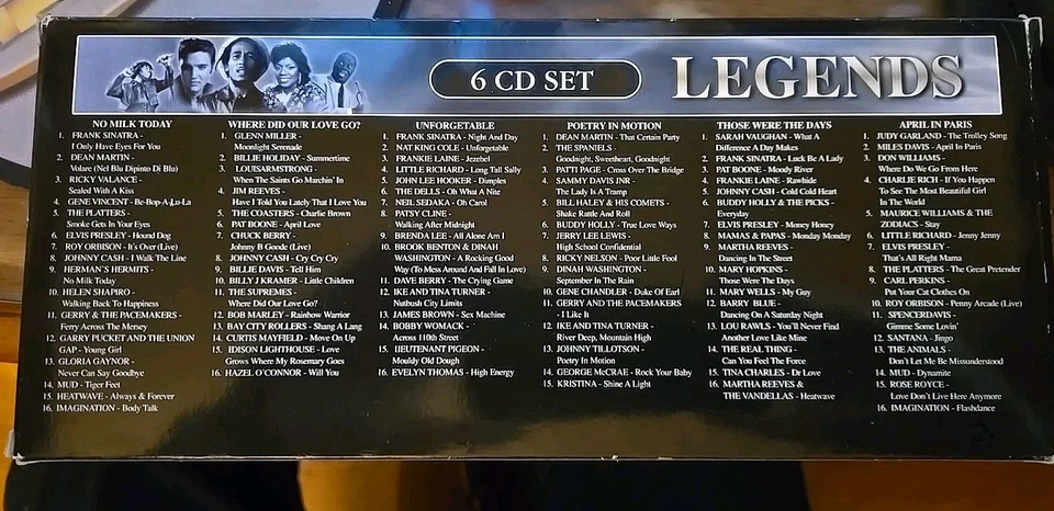 LEGENDS 6 CD Box Set Tina Turner Bob Marley Elvis Presley James Brown - Image 2 of 4