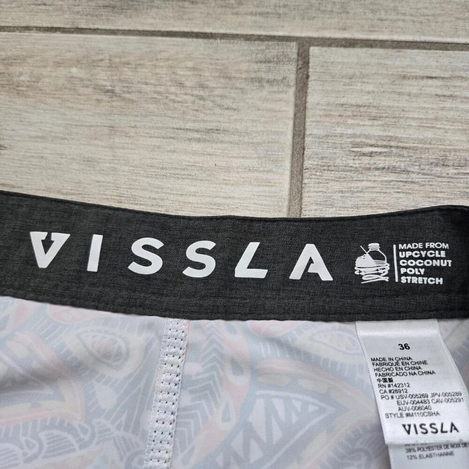 Pantalones Cortos de Tabla Hebilla X Vissla Paisley Multicolor Para Hombre Piscina Playa Resort Playa 36 Foto 4 de 4