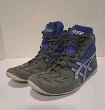 ASICS Men’s Split Second Wrestling MMA Shoes Sz 9.5 Silver/Graphite/Royal