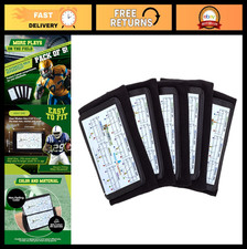 Football Play Wristbands - Quarterback Gear, Playbook Holder for Soccer, Basebal