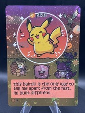 Pokiebubies 1st Ed Fan Art Pikachu Holo Pikie 19 Chef Ken Lee Pickie Bubble
