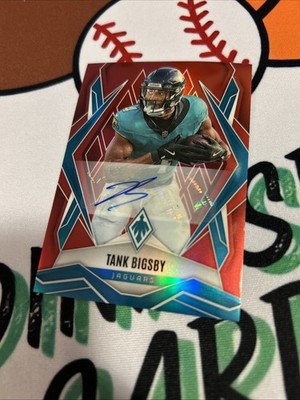 2025 Panini Phoenix Tank Bigsby Red Auto #43/99  Jaguars Eagles